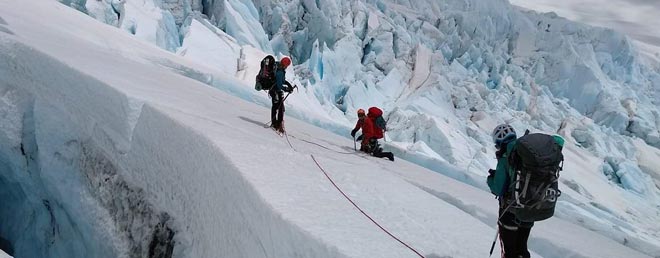Queerung des Bonar-Gletschers