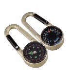 Key carabiner with compass and thermometer