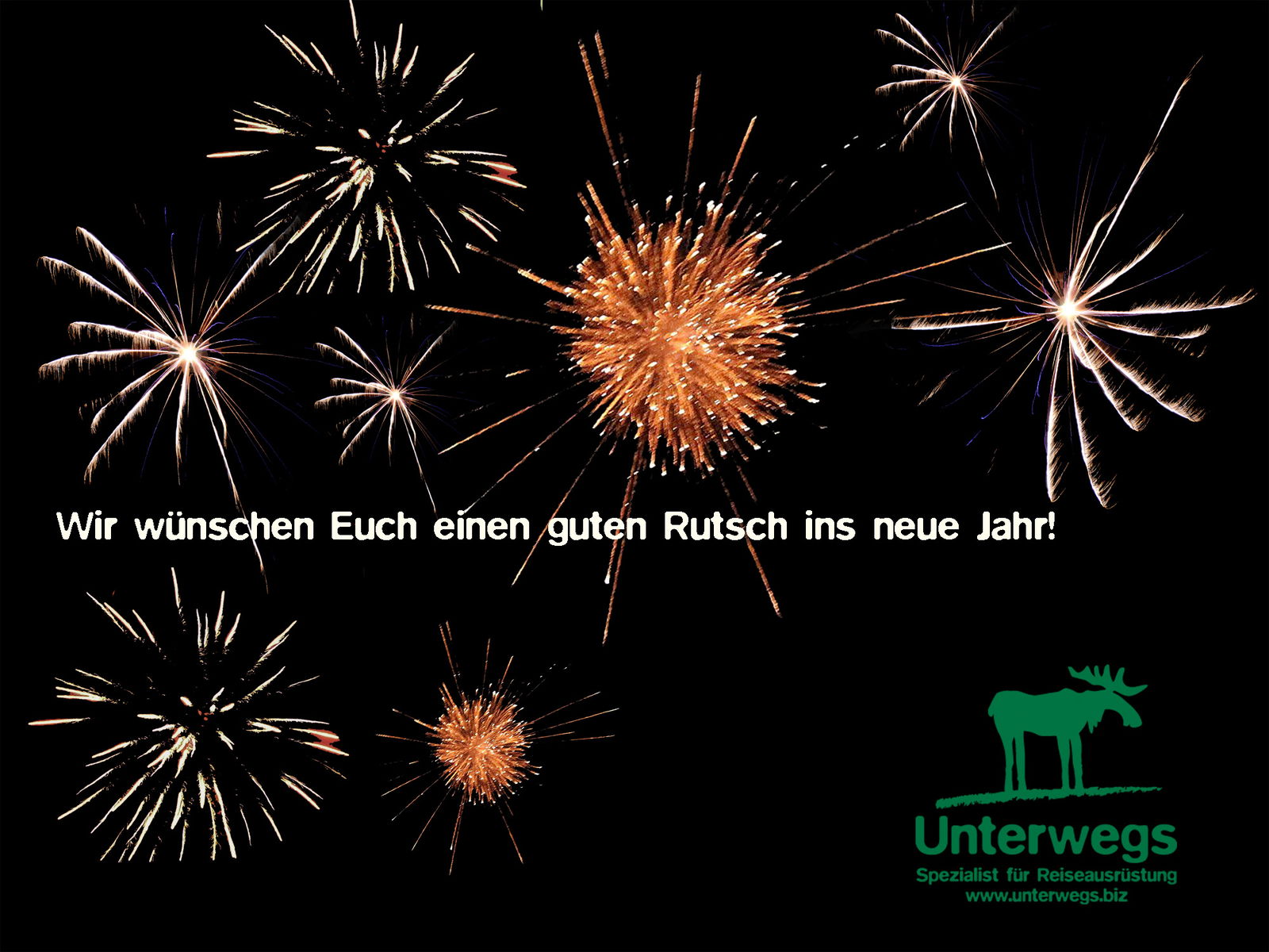Silvester 2012 Unterwegs wünscht guten Rutsch