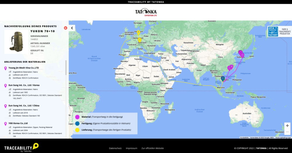 Traceability by Tatonka Yukon Traceability by Tatonka