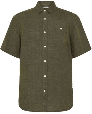 Linen Short Sleeve Shirt Men