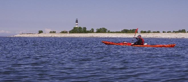 Leuchtturm am Nordwestende von Osmussaar