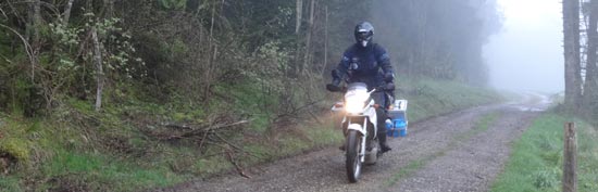 Regenwetter auf der Rückfahrt