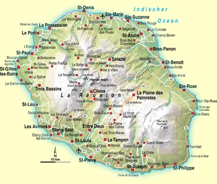 Übersichtskarte La Reunion