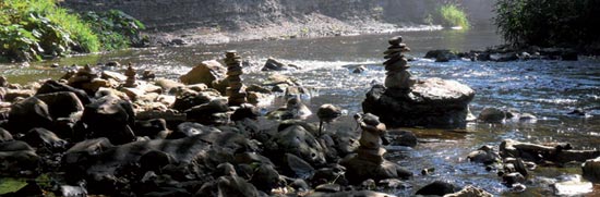 Die Wutach - im Sommer kein reißender Fluss