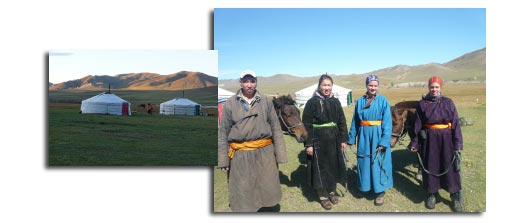 Jurten in der Mongolei