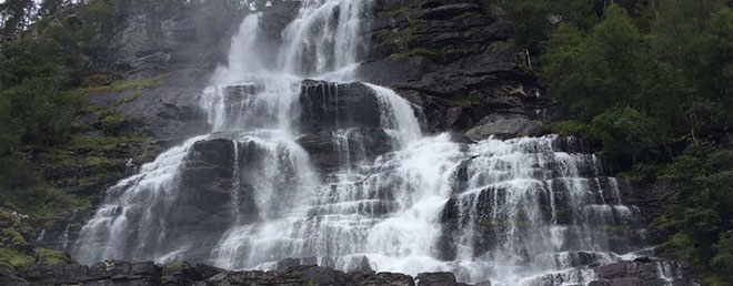 Wasserfall an der Sdkste Norwegens