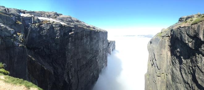 Nebel ber dem Lysefjord