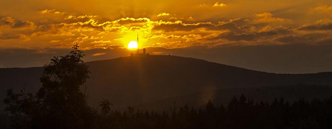 Sonnenuntergang im Harz