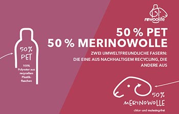 PET mit Merinowolle