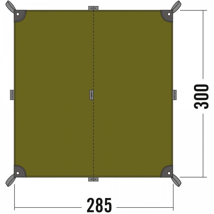 Tatonka Tarp 2  2,85 x 3,0 m Tatonka Tarp 2  2,85 x 3,0 m Farbe / color: light olive ()