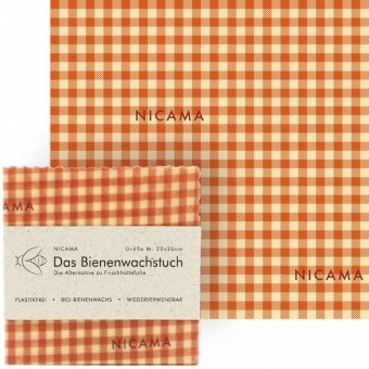 Nicama Bienenwachstuch klassisch rot - Größe L 51