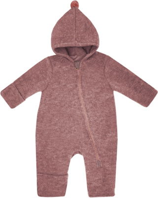 maximo GOTS Wollfleece Baby Overall mit Reißverschluss rose - Größe 50/56 Kinder 59000149700