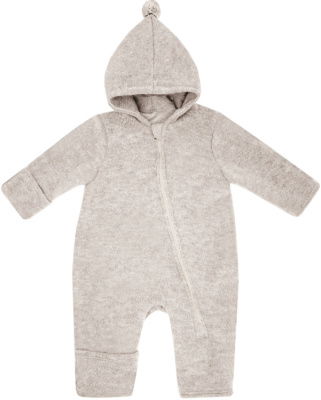 maximo GOTS Wollfleece Baby Overall mit Reißverschluss beige - Größe 62/68 Kinder 59000149700