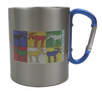 Unterwegs Unterwegs Karabinertasse blau - Größe 200ml WJUnterwegstasse