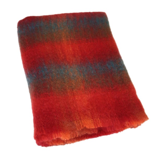John Hanly & Co. Ltd. Decke, Brushed Mohair/Wool John Hanly & Co. Ltd. Decke, Brushed Mohair/Wool Farbe / color: orange rot ()