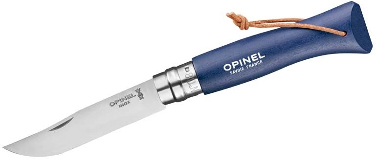 Opinel Knife with leather strap Opinel Knife with leather strap Farbe / color: dark blue ()