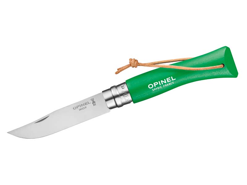 Opinel Knife with leather strap Opinel Knife with leather strap Farbe / color: dark green ()