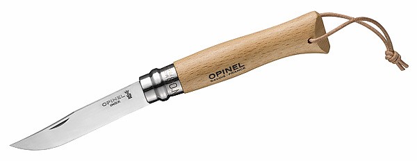 Opinel Knife with leather strap Opinel Knife with leather strap Farbe / color: buche ()