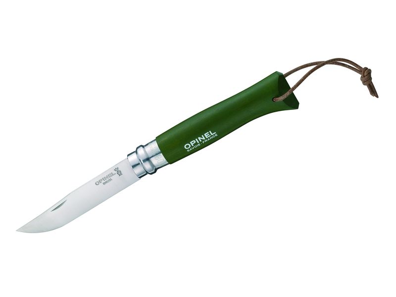Opinel Knife with leather strap Opinel Knife with leather strap Farbe / color: khaki ()