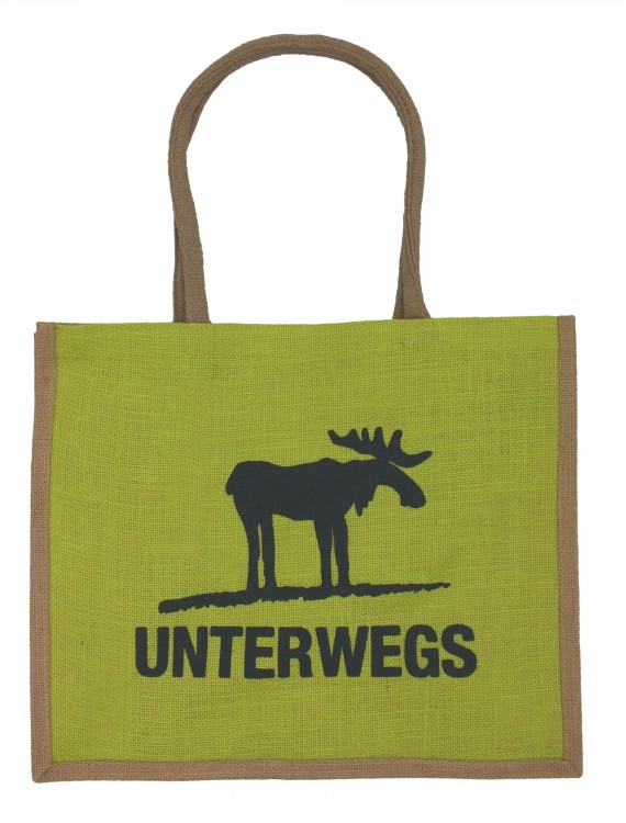 Unterwegs Jutetasche Unterwegs Jutetasche Farbe / color: lime green/natur ()
