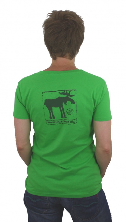 Unterwegs Earthpositive Womens Slim Fit T-Shirt Unterwegs Unterwegs Earthpositive Womens Slim Fit T-Shirt Unterwegs Farbe / color: light green elch ()