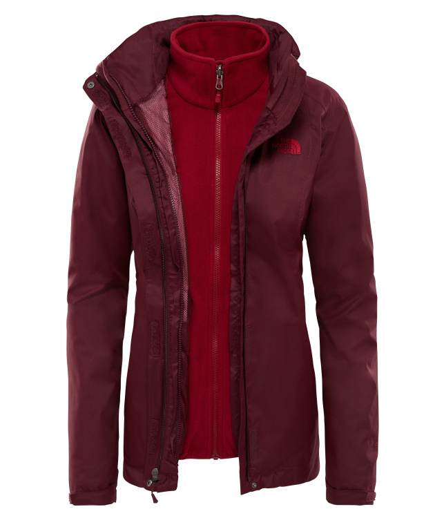 The North Face Womens Evolve II Triclimate Jacket The North Face Womens Evolve II Triclimate Jacket Farbe / color: fig brown/rumba red ()