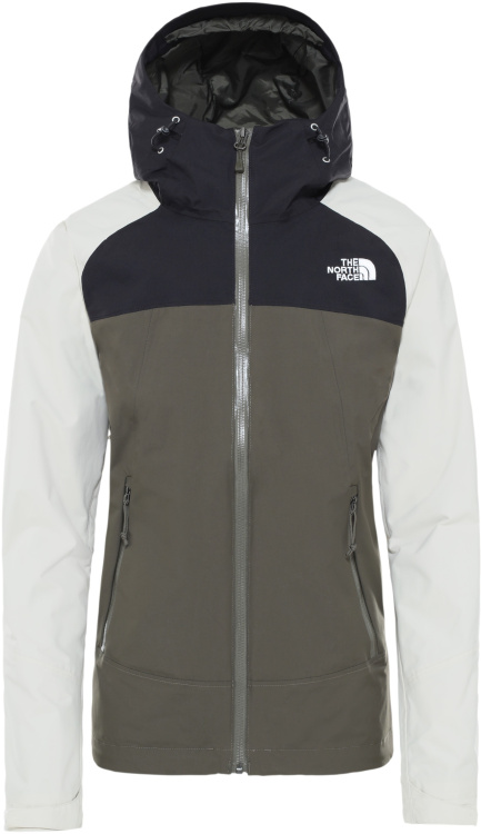 The North Face Womens Stratos Jacket The North Face Womens Stratos Jacket Farbe / color: new taupe green/vintagewhite/TNF blk ()