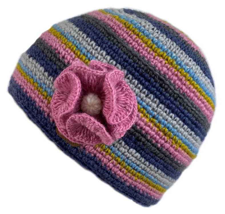 KuSan Crochet Hat with Flower KuSan Crochet Hat with Flower Farbe / color: grey ()