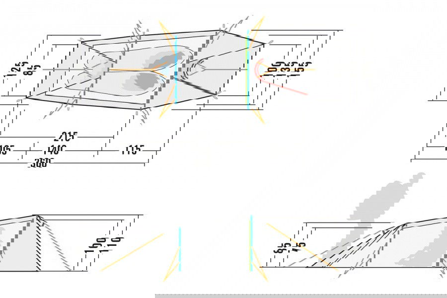 Maße 2 Personen/ dimensions 2 persons