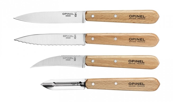 Opinel Kitchen knives 4-piece set Opinel Kitchen knives 4-piece set Farbe / color: buche ()