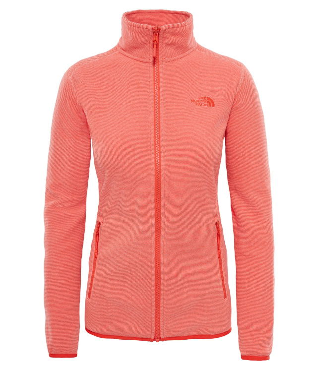 The North Face Womens 100 Glacier Full Zip The North Face Womens 100 Glacier Full Zip Farbe / color: desert flower orange stripe () The North Face Womens 100 Glacier Full Zip The North Face Womens 100 Glacier Full Zip Farbe / color: desert flower orange stripe ()