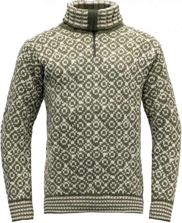 Devold Svalbard Sweater Zip-Neck Devold Svalbard Sweater Zip-Neck Farbe / color: olive/offwhite ()