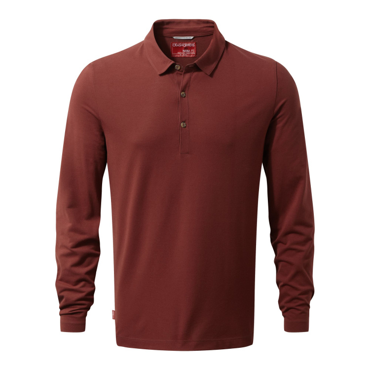 Craghoppers NosiLife Ellerbek Long Sleeved Polo Craghoppers NosiLife Ellerbek Long Sleeved Polo Farbe / color: red earth ()