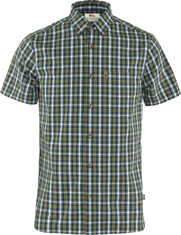 Fjällräven Övik Shirt Short Sleeve Fjällräven Övik Shirt Short Sleeve Farbe / color: green/alpine blue ()