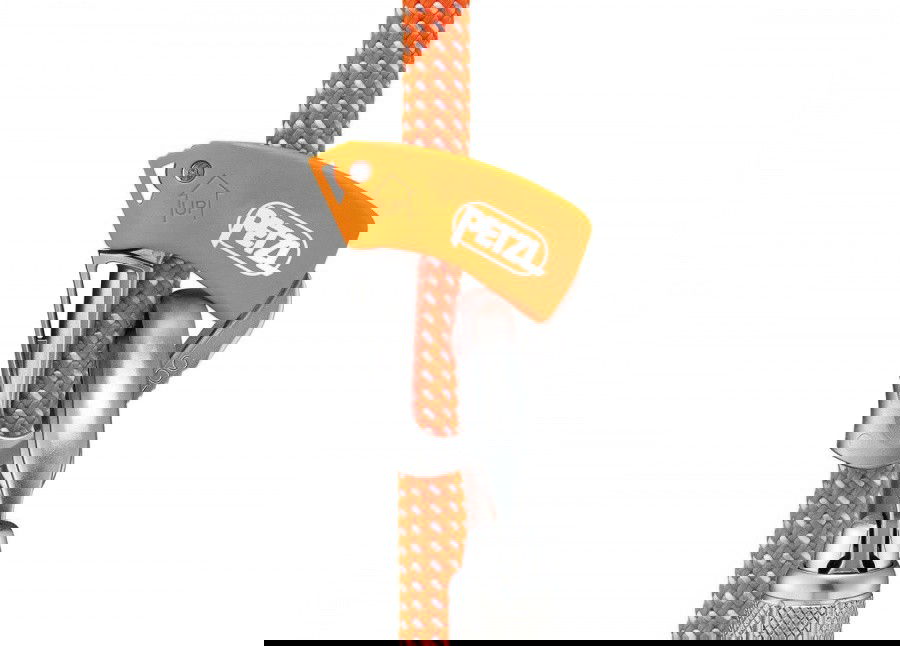 System zur automatischen Fixierung des Karabiners am Seil