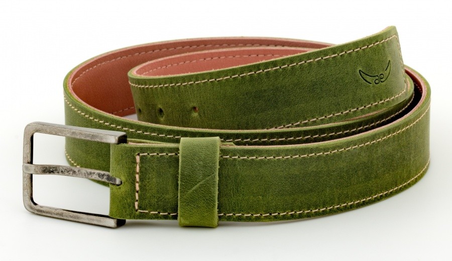 Haeute Wendegürtel 3cm Haeute Wendegürtel 3cm Farbe / color: grün/altrosa ()
