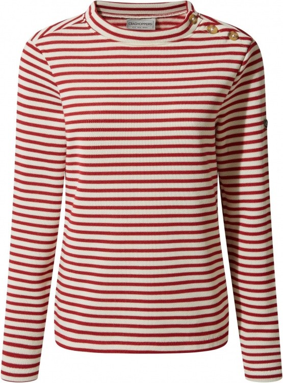 Craghoppers Womens Balmoral Crew Neck Craghoppers Womens Balmoral Crew Neck Farbe / color: calico/fire red stripe ()