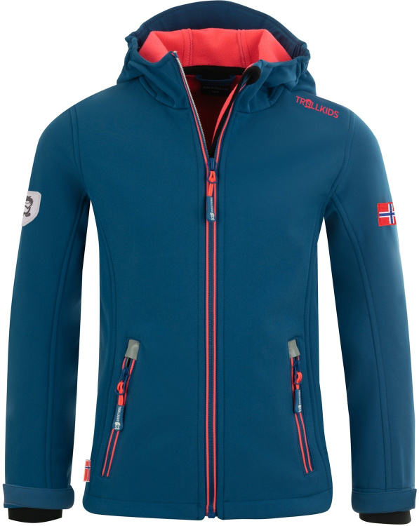 Trollkids Girls Trollfjord Jacket Trollkids Girls Trollfjord Jacket Farbe / color: midnight blue/coral ()