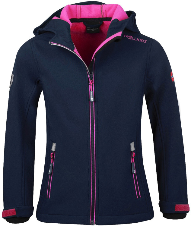 Trollkids Girls Trollfjord Jacket Trollkids Girls Trollfjord Jacket Farbe / color: navy/magenta ()