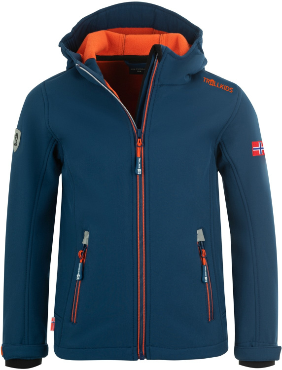 Trollkids Kids Trollfjord Jacket Trollkids Kids Trollfjord Jacket Farbe / color: mystic blue/orange ()