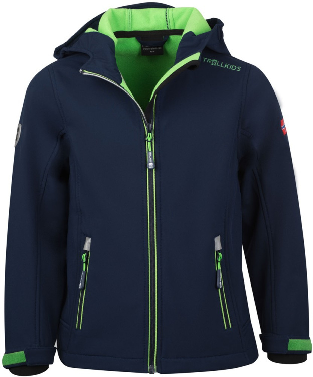 Trollkids Kids Trollfjord Jacket Trollkids Kids Trollfjord Jacket Farbe / color: navy/light green ()