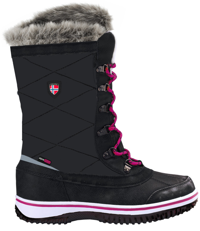 Trollkids Girls Holmenkollen Snow Boots Trollkids Girls Holmenkollen Snow Boots Farbe / color: steel grey/magenta ()