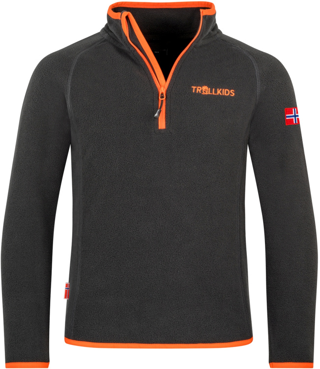 Trollkids Kids Nordland Half Zip Trollkids Kids Nordland Half Zip Farbe / color: black/flame orange ()