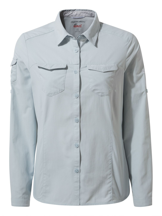 Craghoppers NosiLife Womens Adventure II Long Sleeved Shirt Craghoppers NosiLife Womens Adventure II Long Sleeved Shirt Farbe / color: mineral blue () Craghoppers NosiLife Womens Adventure II Long Sleeved Shirt Craghoppers NosiLife Womens Adventure II Long Sleeved Shirt Farbe / color: mineral blue ()