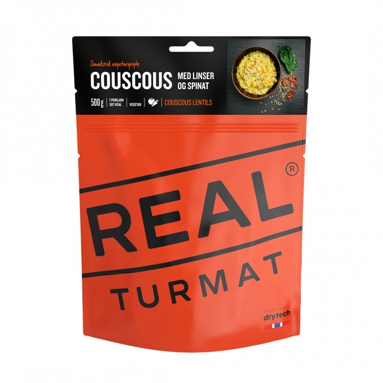 Drytech Real Turmat Couscous With Lentils And Spinach Drytech Real Turmat Couscous With Lentils And Spinach Drytech Couscous mit Linsen und Spinat ()