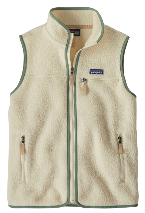 Patagonia Womens Retro Pile Vest Patagonia Womens Retro Pile Vest Farbe / color: natural w/ellwood green ()