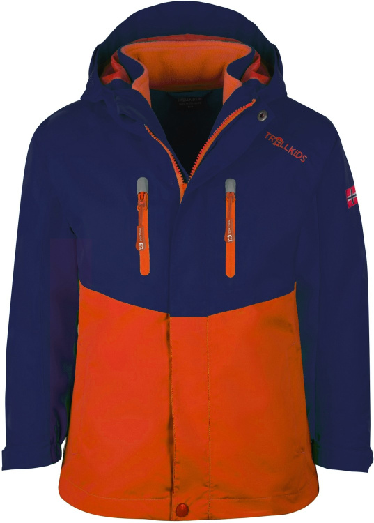 Trollkids Kids Bryggen 3in1 Jacket Trollkids Kids Bryggen 3in1 Jacket Farbe / color: mystic blue/orange ()