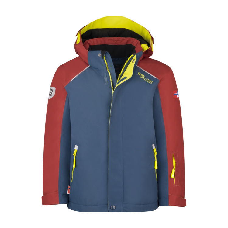 Trollkids Kids Holmenkollen Snow Jacket Pro Trollkids Kids Holmenkollen Snow Jacket Pro Farbe / color: carmin red/mys blue/glow green ()