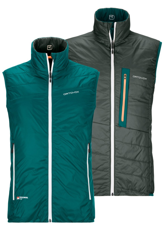 Ortovox Swisswool Light Piz Cartas Vest Ortovox Swisswool Light Piz Cartas Vest Farbe / color: pacific green () Ortovox Swisswool Light Piz Cartas Vest Ortovox Swisswool Light Piz Cartas Vest Farbe / color: pacific green ()